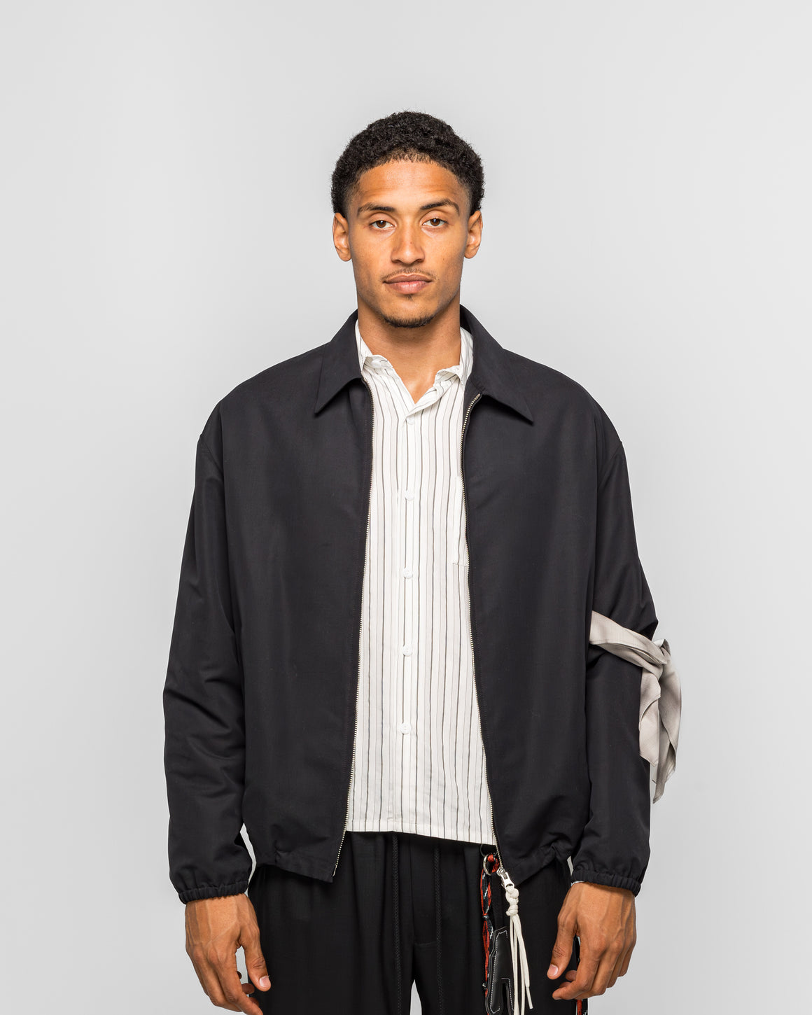 Song for the Mute - Slim Coach Jacket - Black Peach Poly - UP THERE