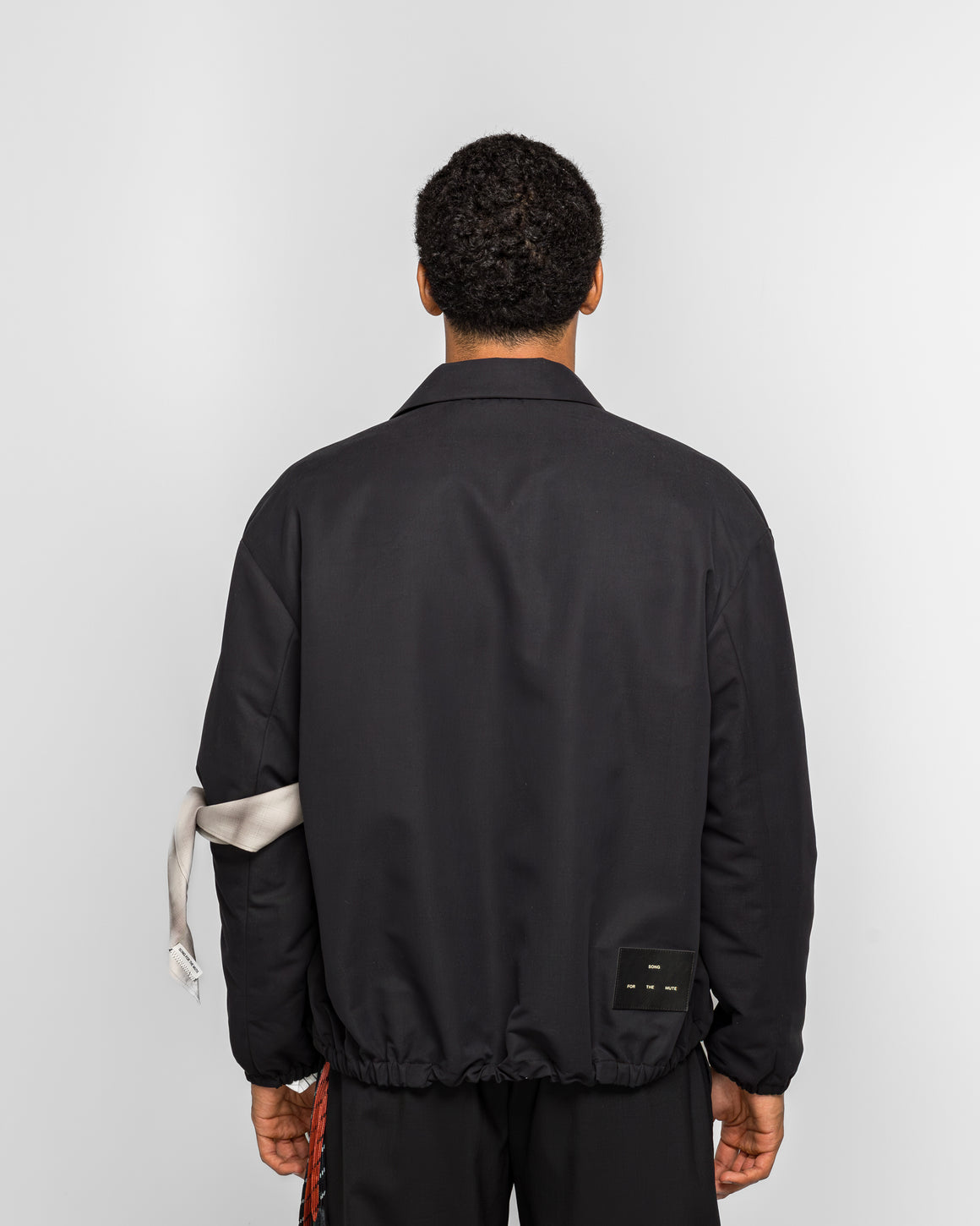 Song for the Mute - Slim Coach Jacket - Black Peach Poly - UP THERE