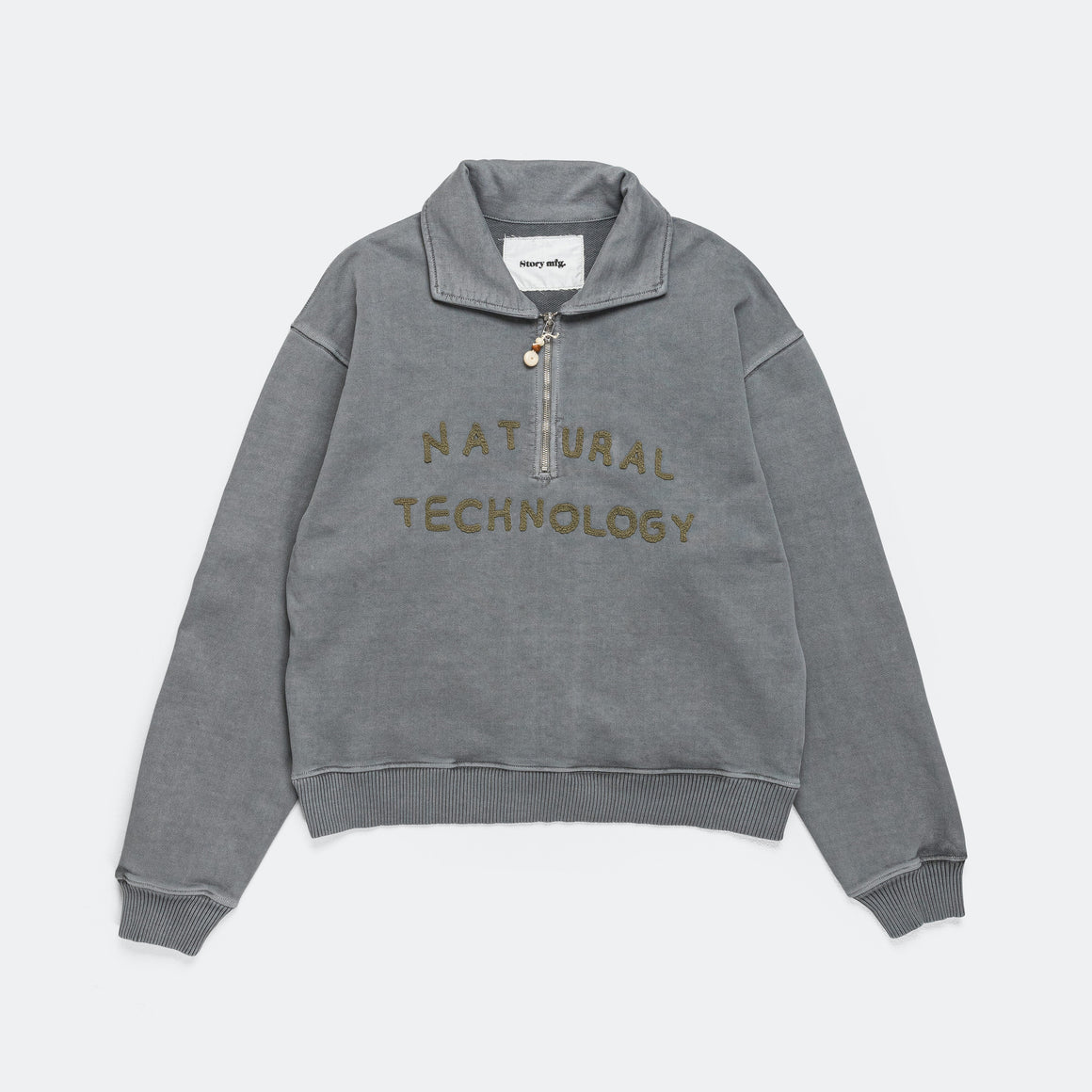 Story mfg. - Geo Pullover - Black Jersey Sweat - UP THERE