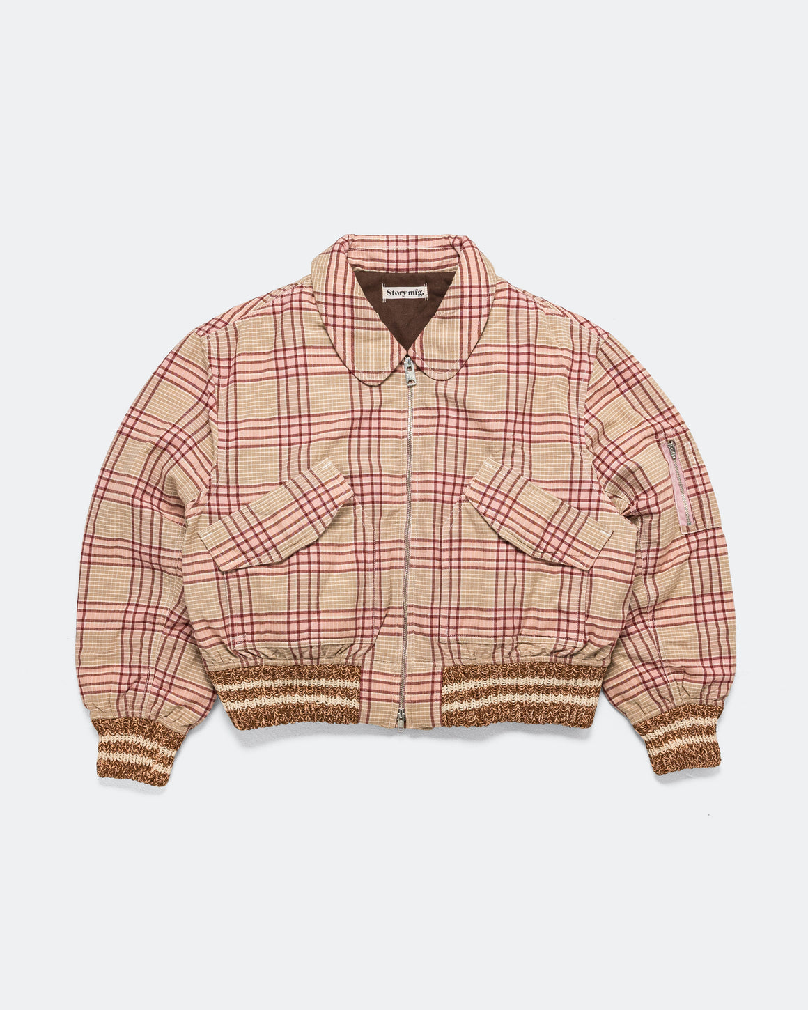 Story mfg. - Grain Bomber - Flora Check Handloom - UP THERE