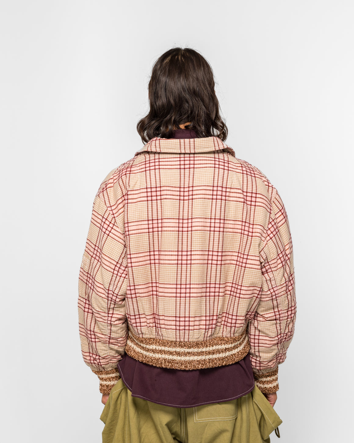 Story mfg. - Grain Bomber - Flora Check Handloom - UP THERE