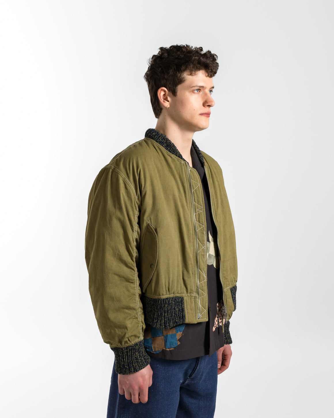 Story mfg. - Seed Bomber - Olive Wonky Wear - UP THERE