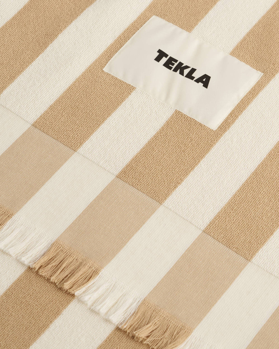 Tekla - Beach Towel Stripes - Almond Stripes - UP THERE