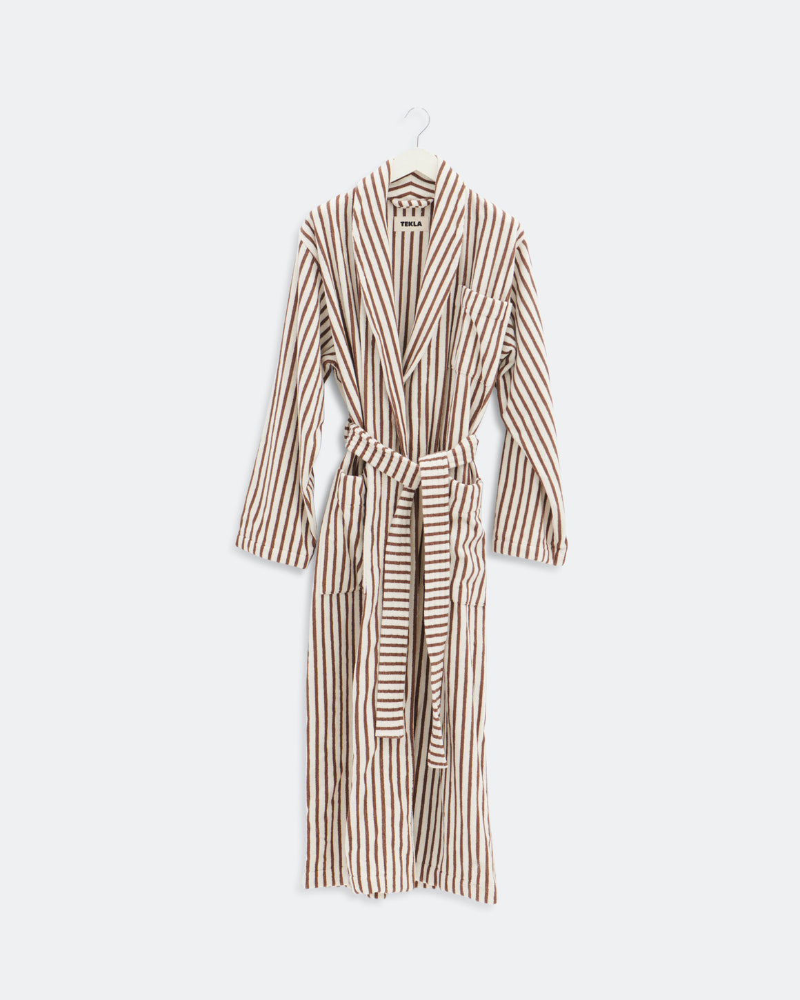 Tekla - Classic Bathrobe - Kodiak Stripes - UP THERE