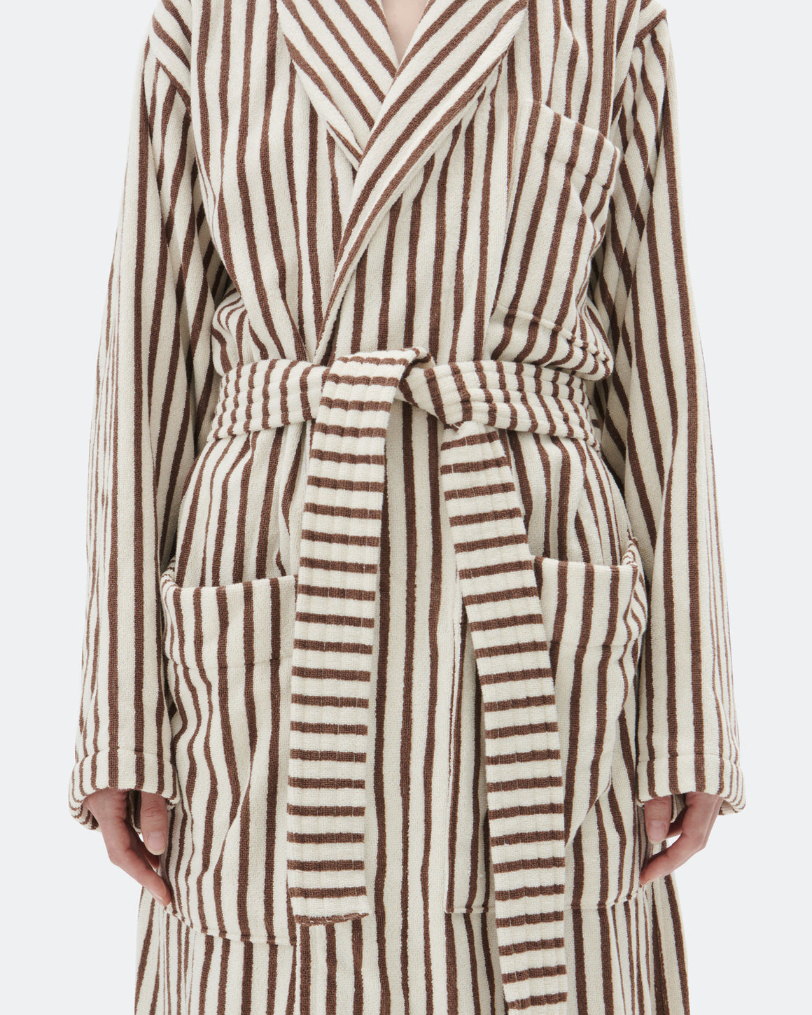 Tekla - Classic Bathrobe - Kodiak Stripes - UP THERE