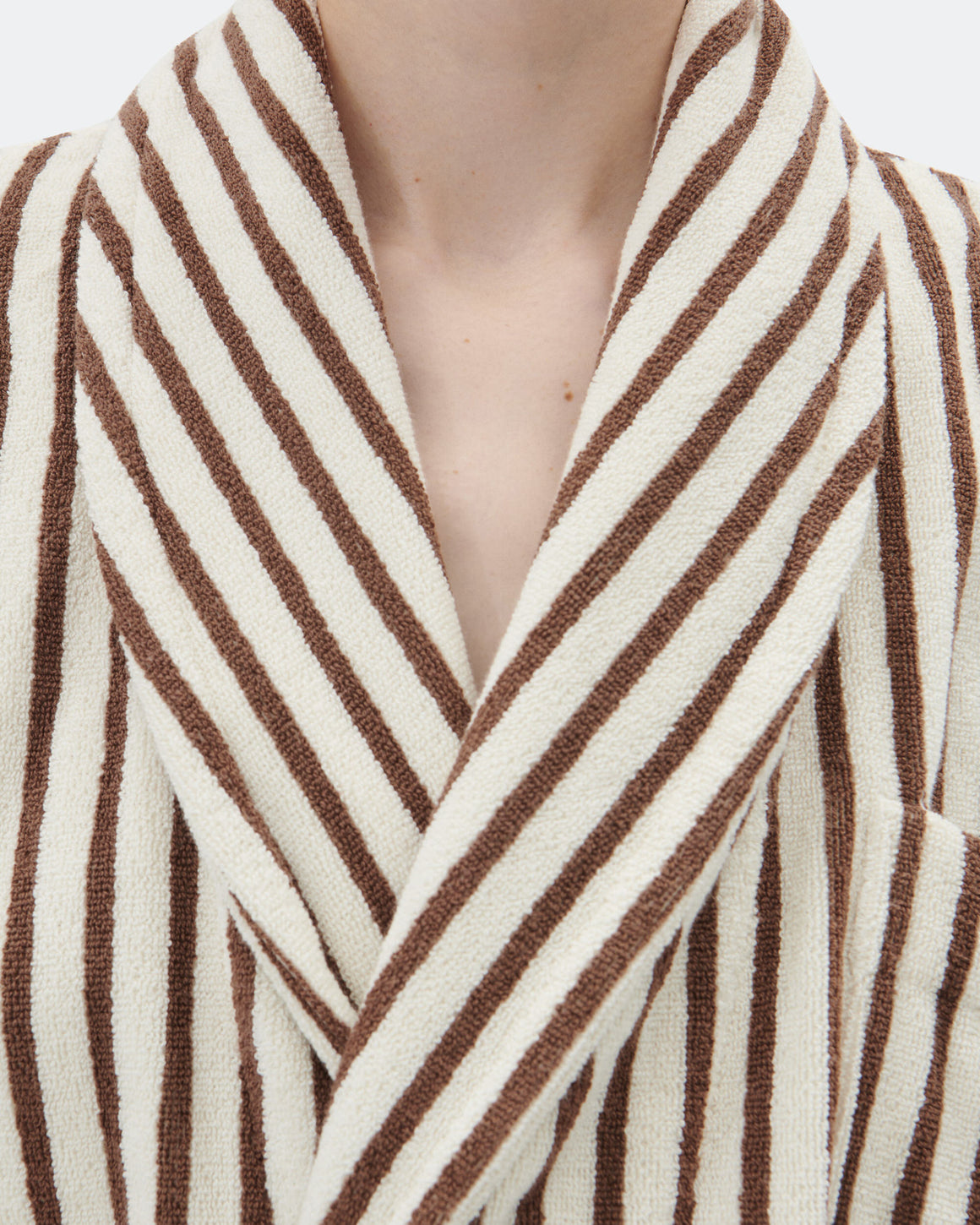 Tekla - Classic Bathrobe - Kodiak Stripes - UP THERE