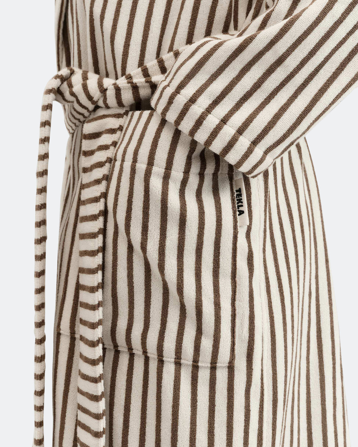 Tekla - Hooded Bathrobe - Kodiak Stripes - UP THERE