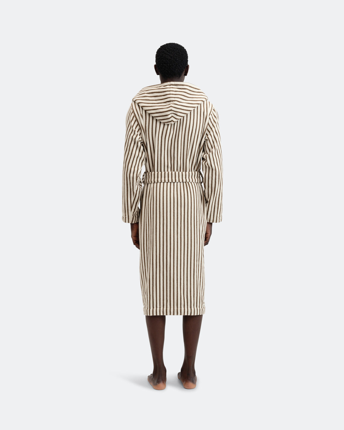 Tekla - Hooded Bathrobe - Kodiak Stripes - UP THERE