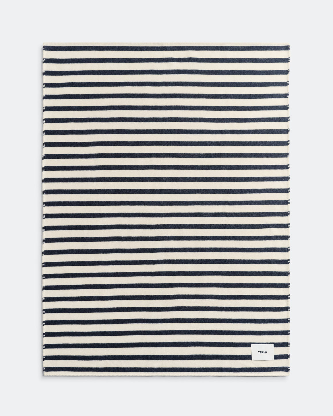 Tekla - Lambswool Blanket - Magpie Stripes - UP THERE