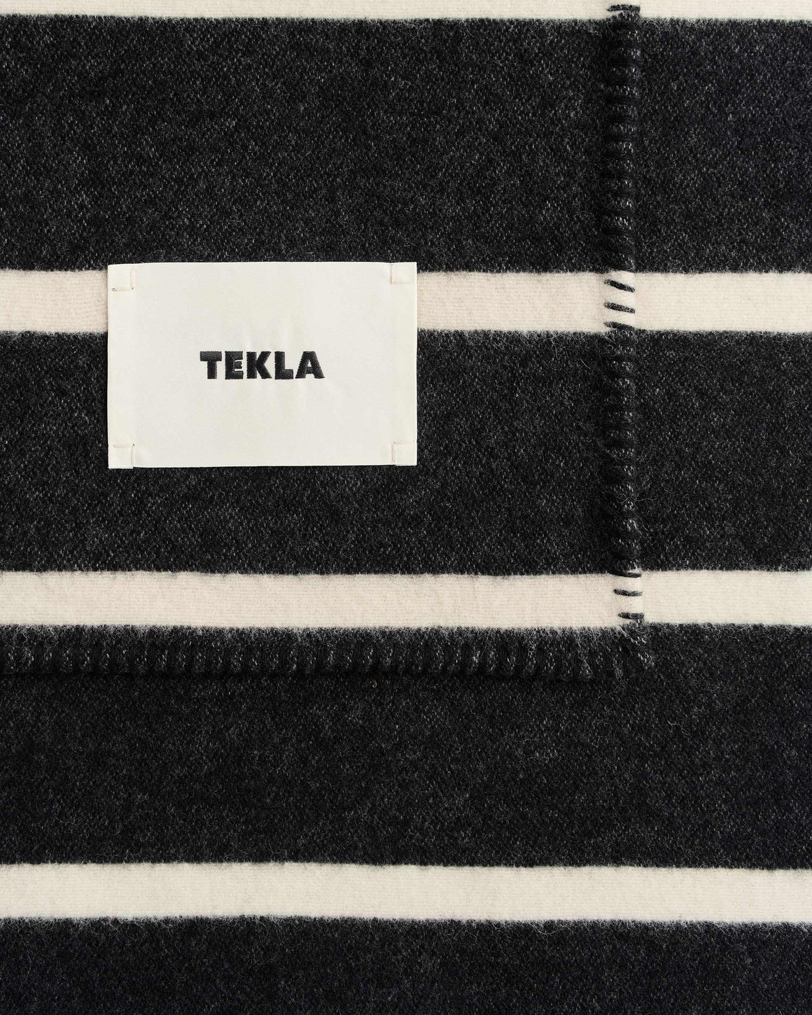 Tekla - Lambswool Blanket - Starling Stripes - UP THERE