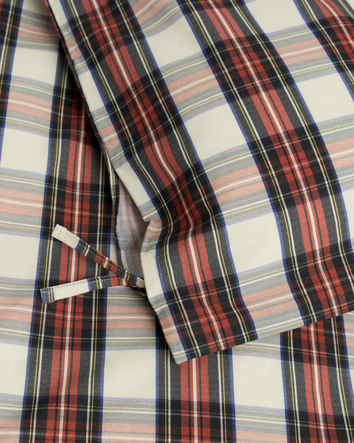 Tekla - Peached Cotton Duvet Cover - Cedar Checks - UP THERE