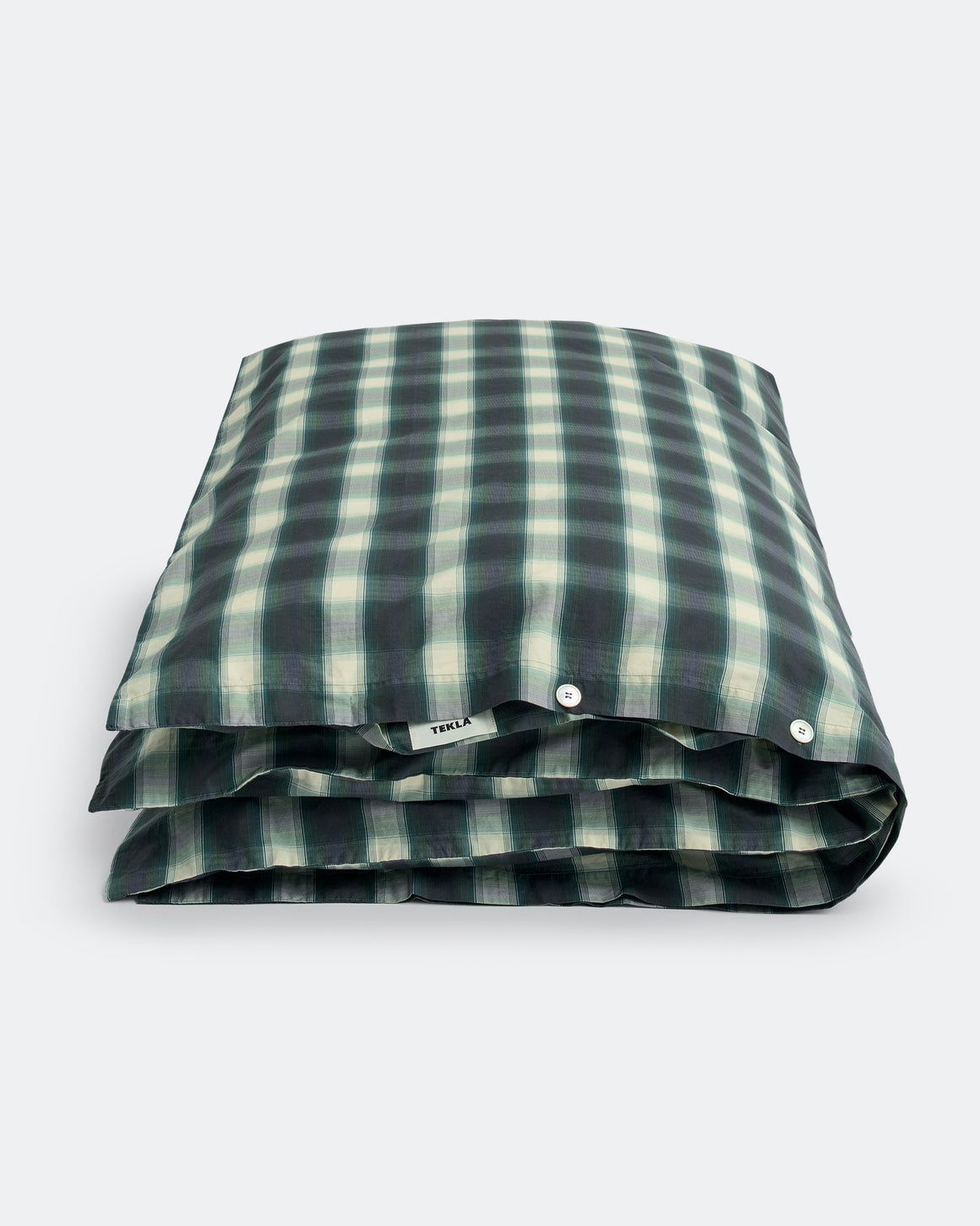 Tekla - Peached Cotton Duvet Cover - Pattinson Checks - UP THERE