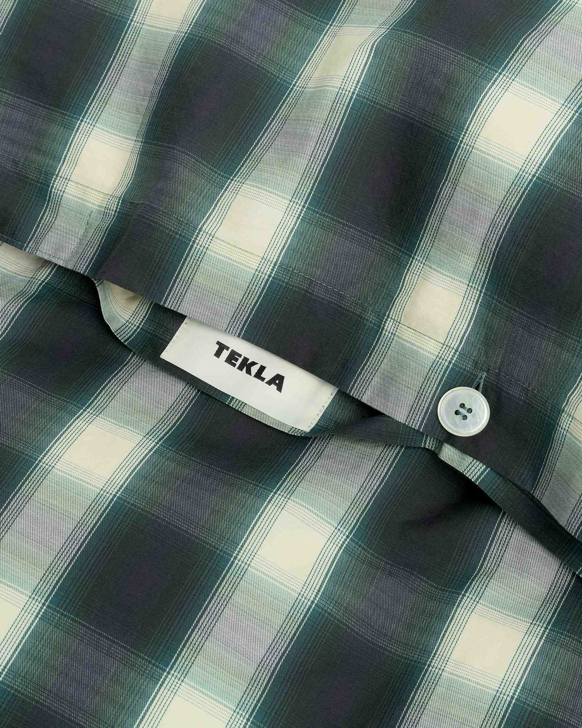 Tekla - Peached Cotton Duvet Cover - Pattinson Checks - UP THERE