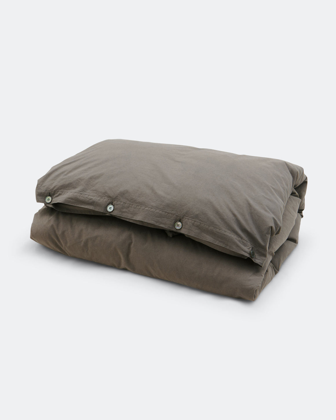 Tekla - Percale Duvet Cover - Dark Taupe - UP THERE