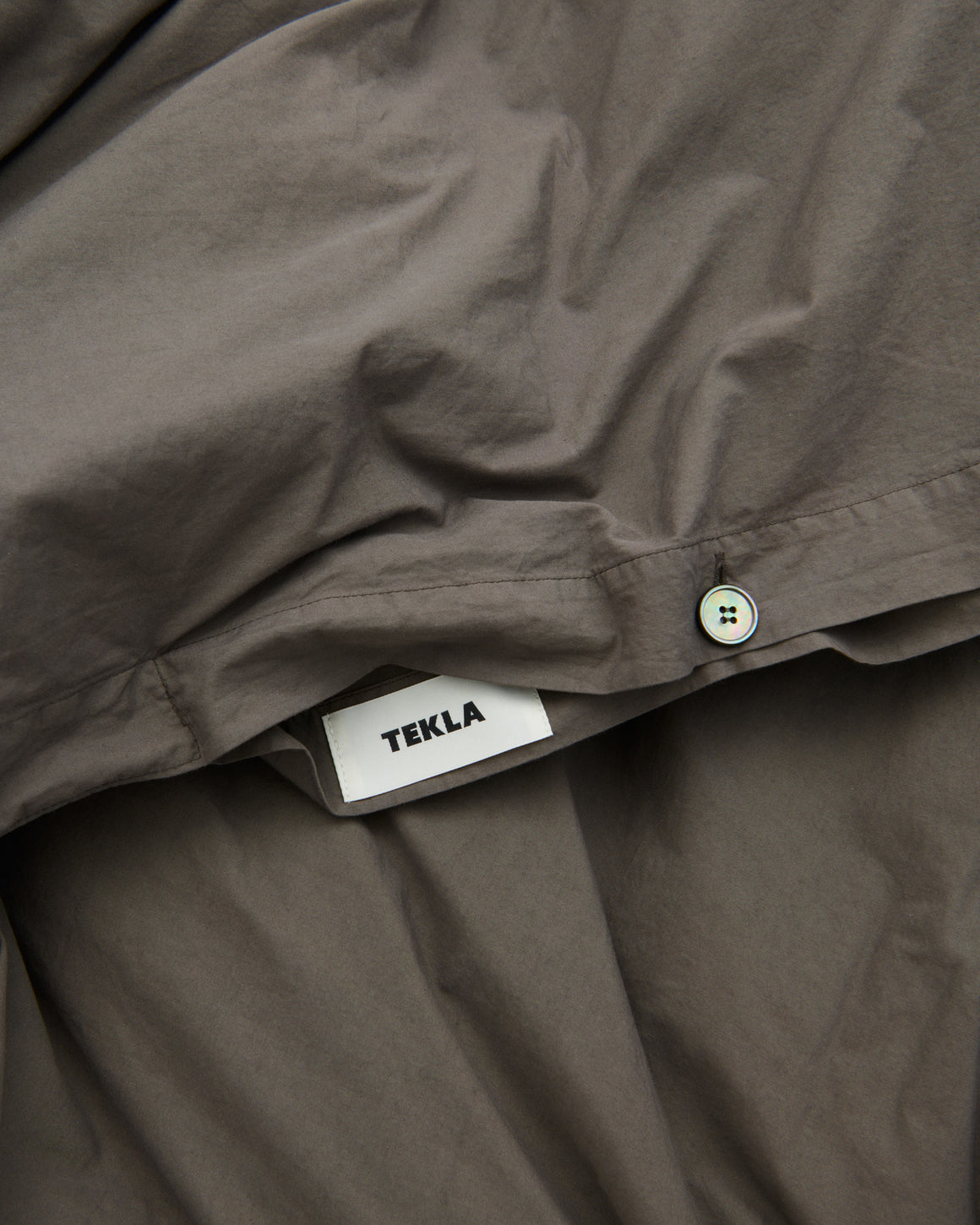 Tekla - Percale Duvet Cover - Dark Taupe - UP THERE