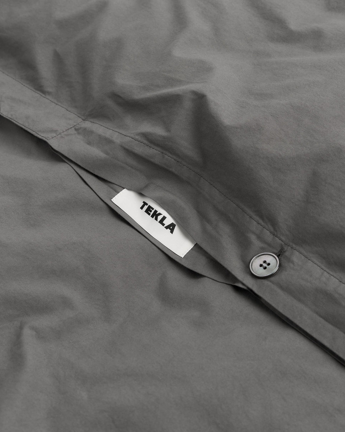 Tekla - Percale Duvet Cover - Dark Taupe - UP THERE
