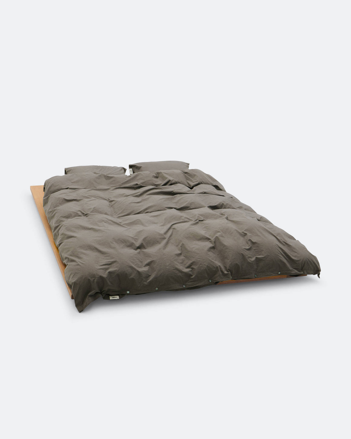 Tekla - Percale Duvet Cover - Dark Taupe - UP THERE