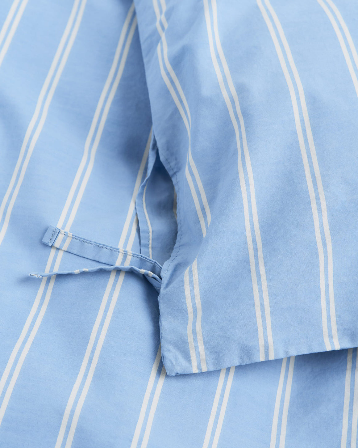 Tekla - Percale Duvet Cover - Island Blue Stripes - UP THERE