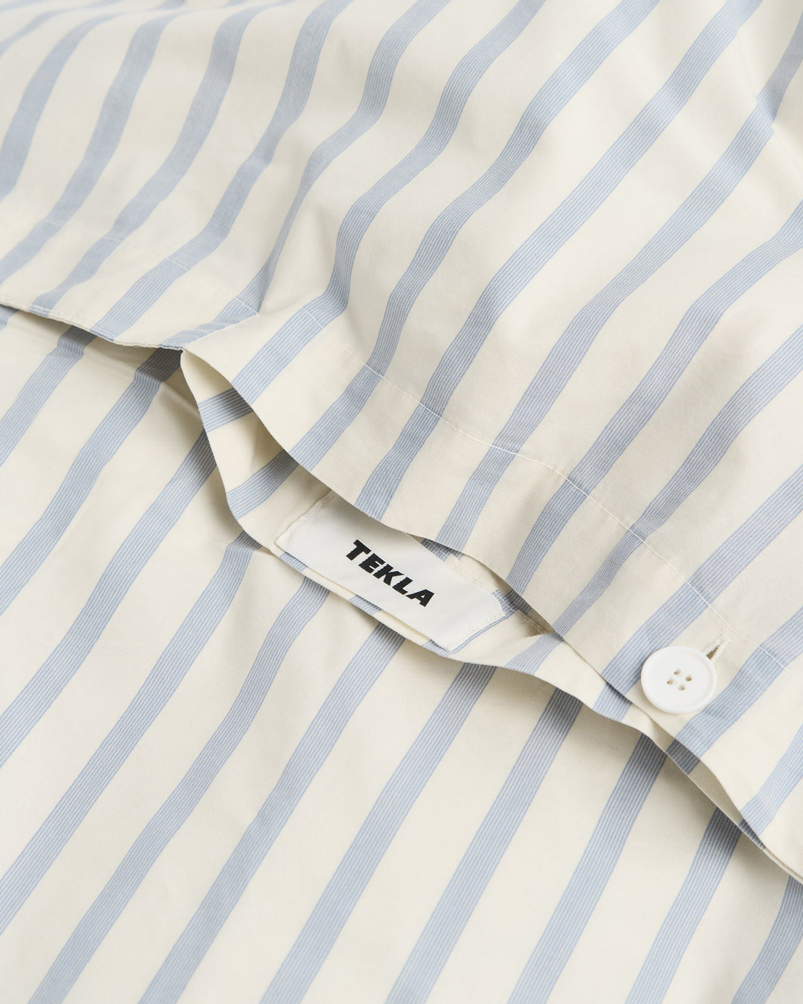 Tekla - Percale Duvet Cover - Needle Stripes - UP THERE