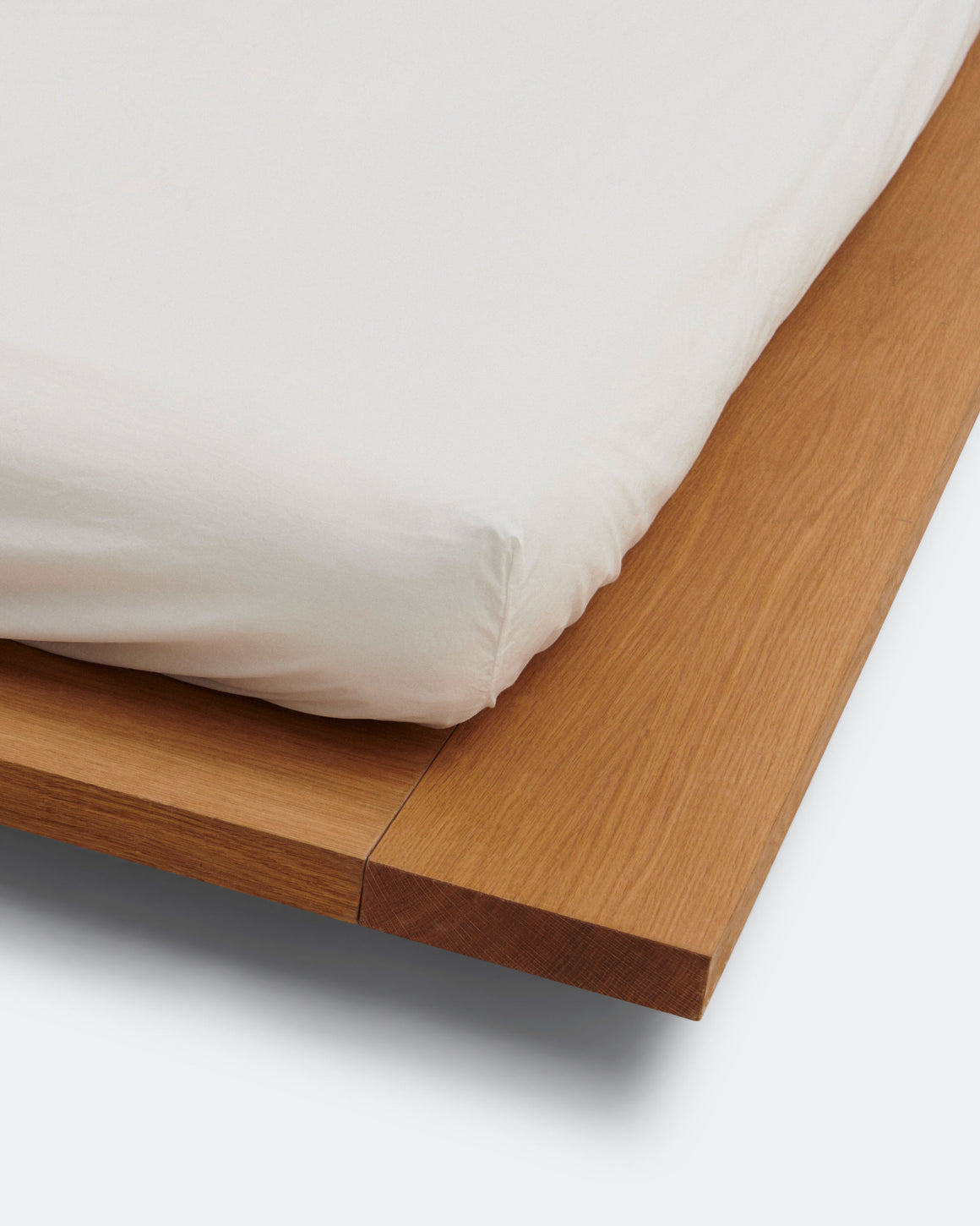 Tekla - Percale Fitted Sheet - Broken White - UP THERE