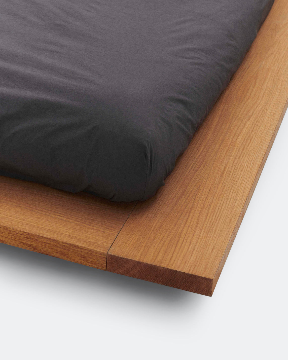 Tekla - Percale Fitted Sheet - Dark Taupe - UP THERE