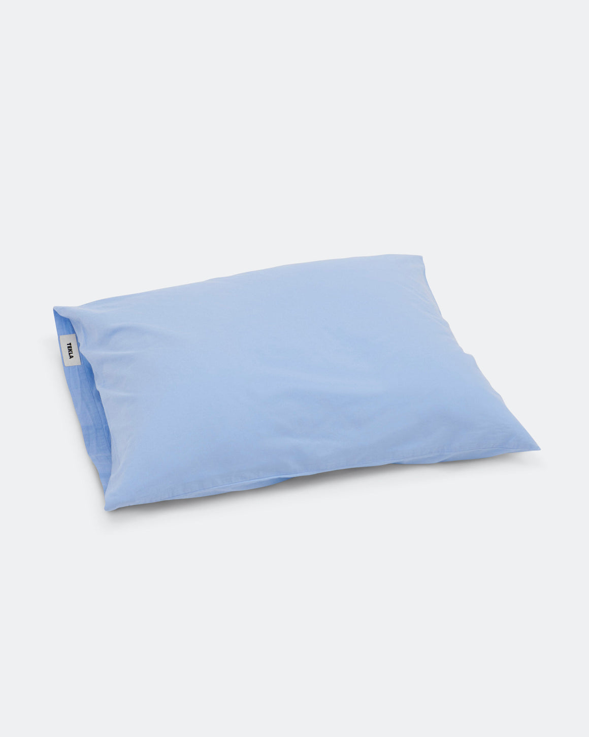 Tekla - Percale Pillow Case - Island Blue - UP THERE