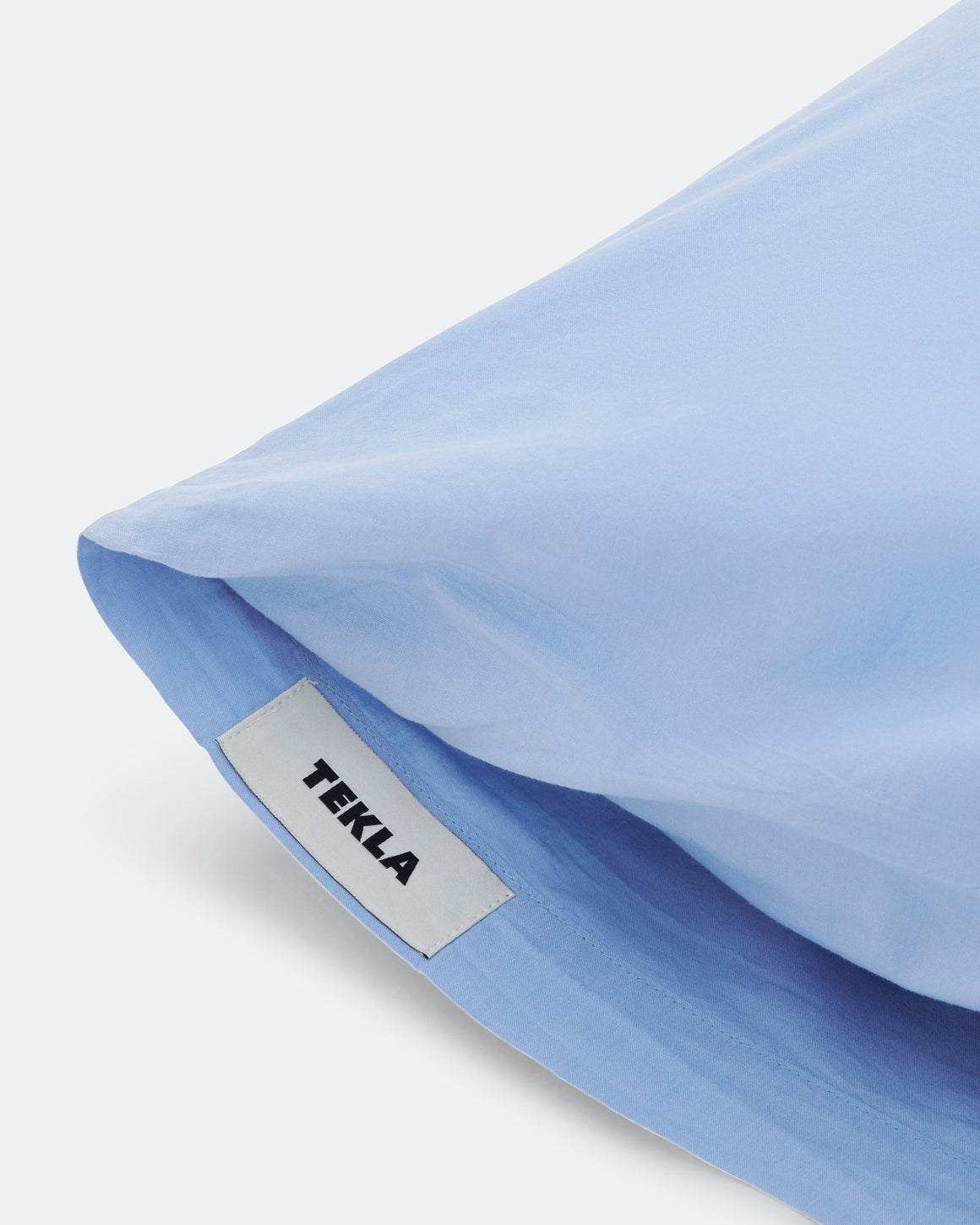 Tekla - Percale Pillow Case - Island Blue - UP THERE