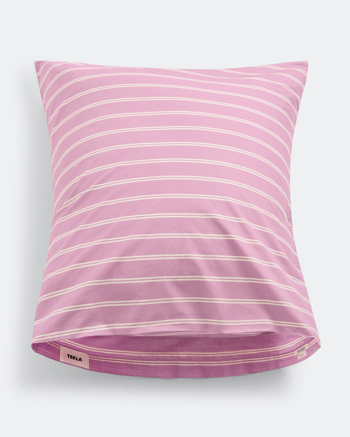 Tekla - Percale Pillow Case - Mallow Pink Stripes - UP THERE