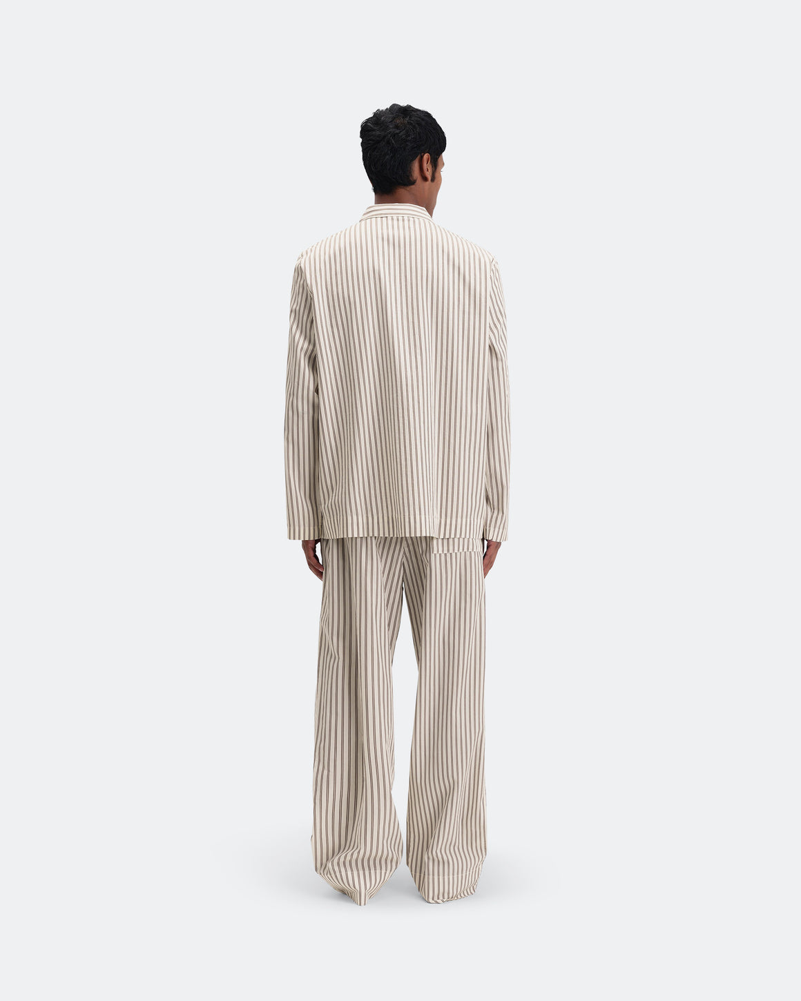 Tekla - Pyjama Pants - Hopper Stripes Cotton Poplin - UP THERE