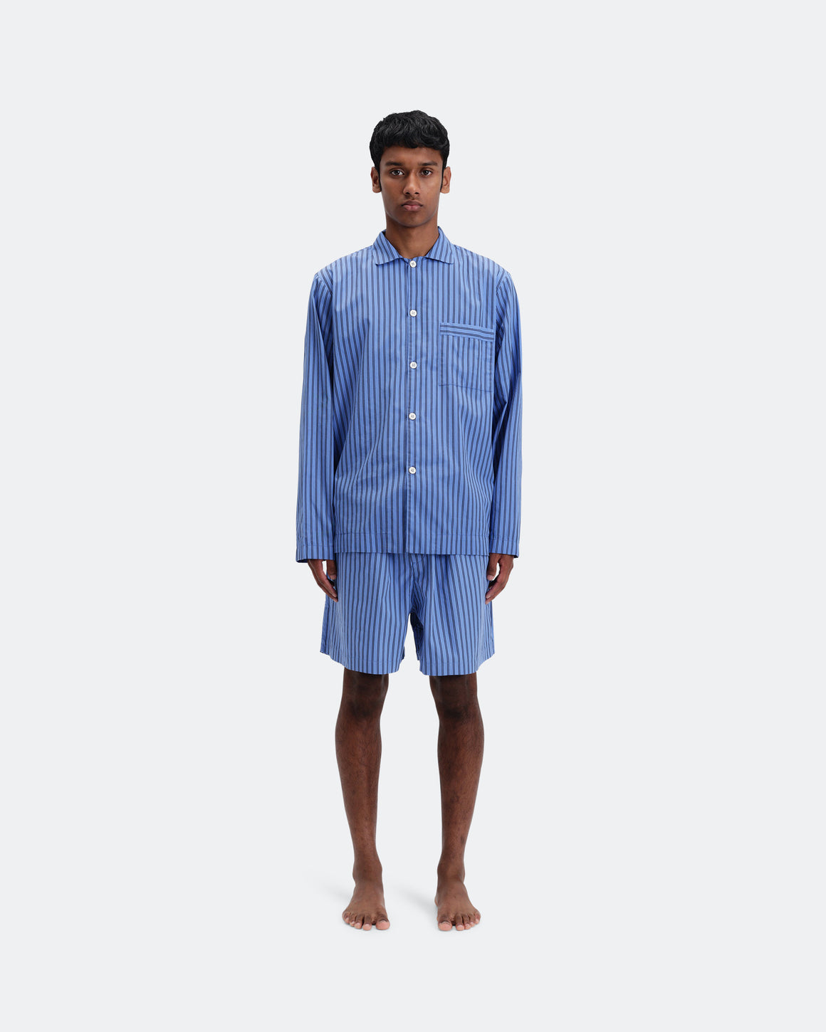 Tekla - Pyjama Shorts - Boro Stripes - UP THERE