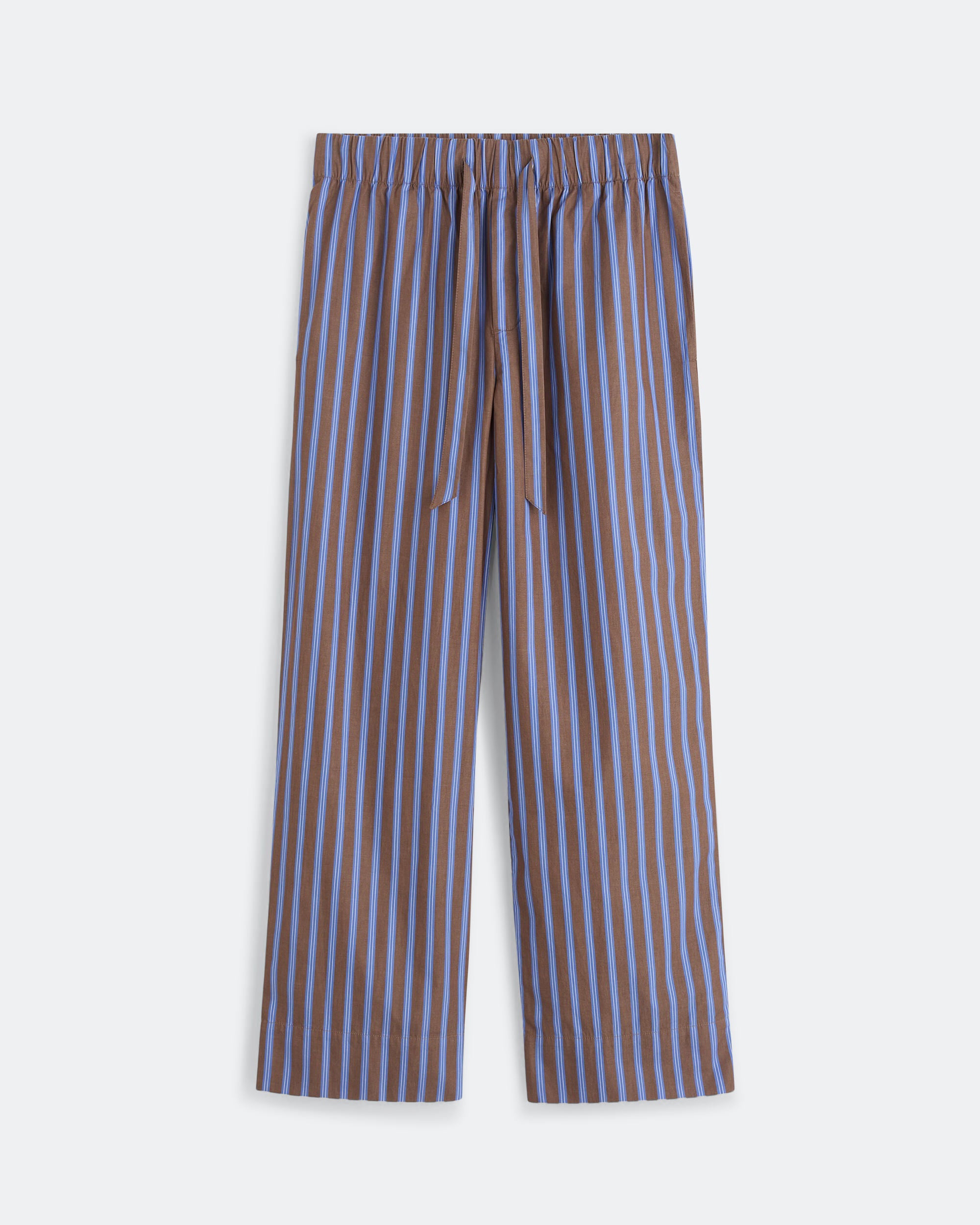 Tekla - Pyjama Pant - Chestnut Stripes | UP THERE