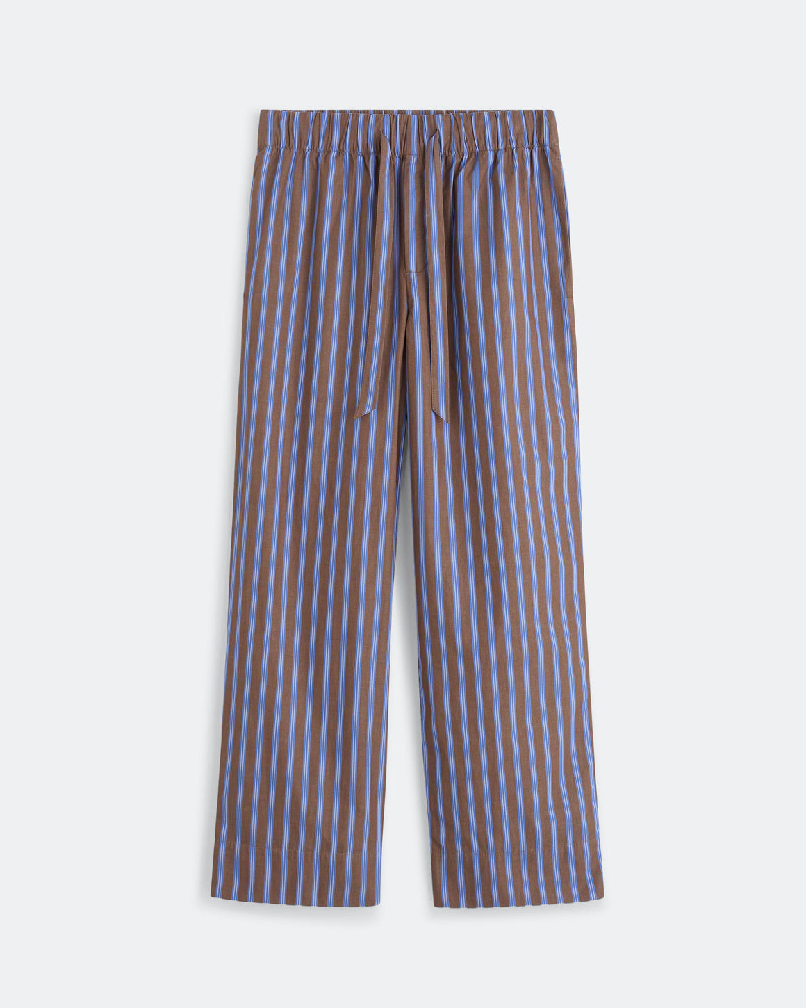 Tekla - Pyjama Pant - Chestnut Stripes - UP THERE