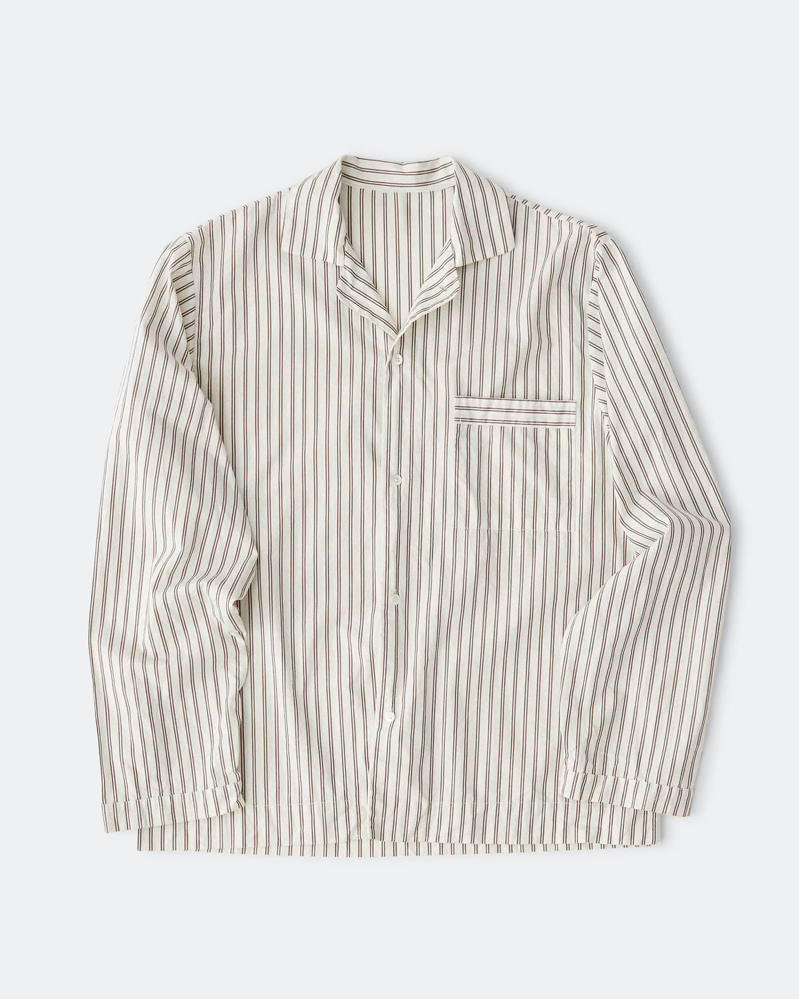 Tekla - Pyjama Shirt - Hopper Stripes Cotton Poplin - UP THERE