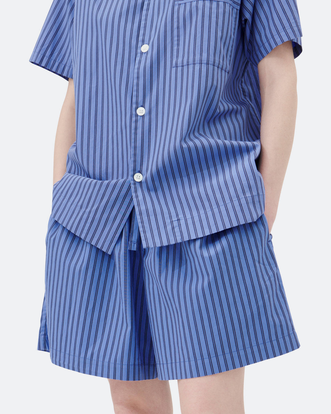 Tekla - Pyjama Shorts - Boro Stripes - UP THERE