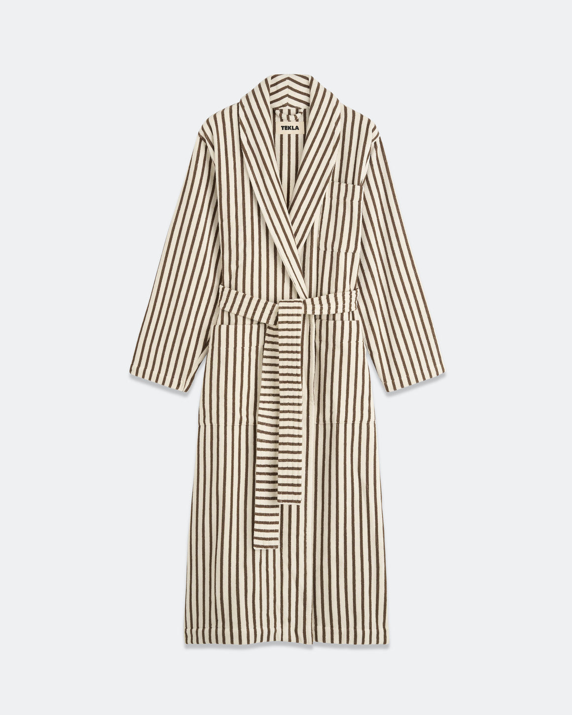 Tekla - Classic Bathrobe - Kodiak Stripes - UP THERE