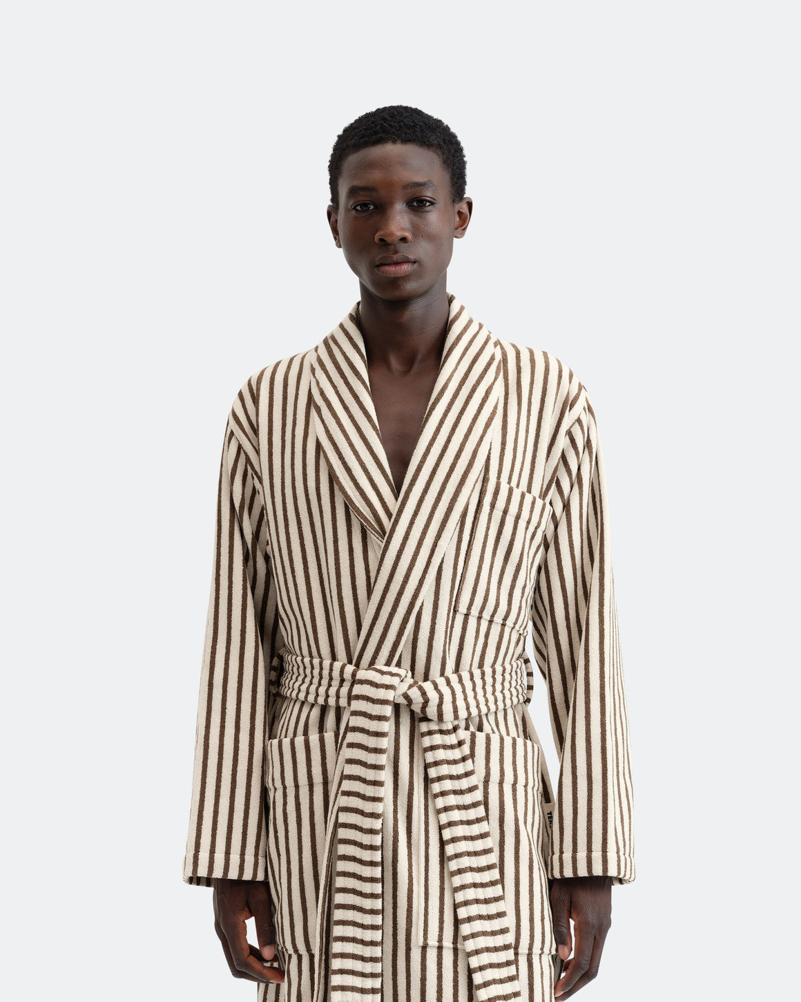 Tekla - Classic Bathrobe - Kodiak Stripes - UP THERE