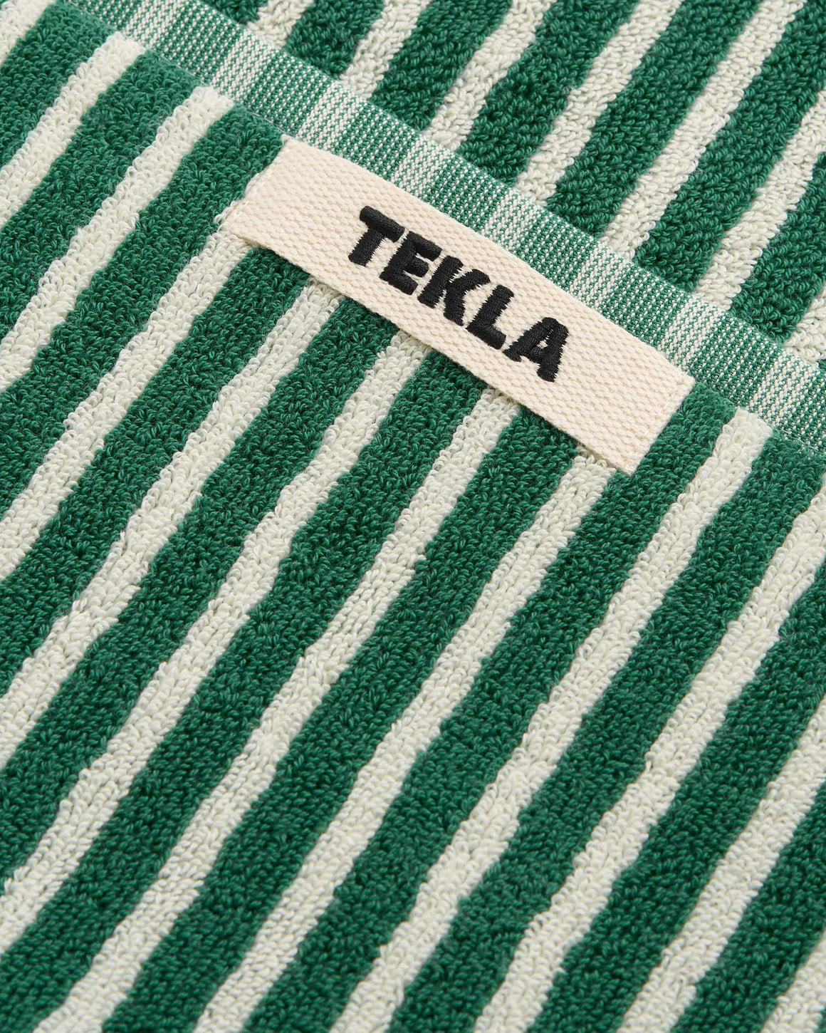 Tekla - Terry Towel - Teal Green Stripes - UP THERE