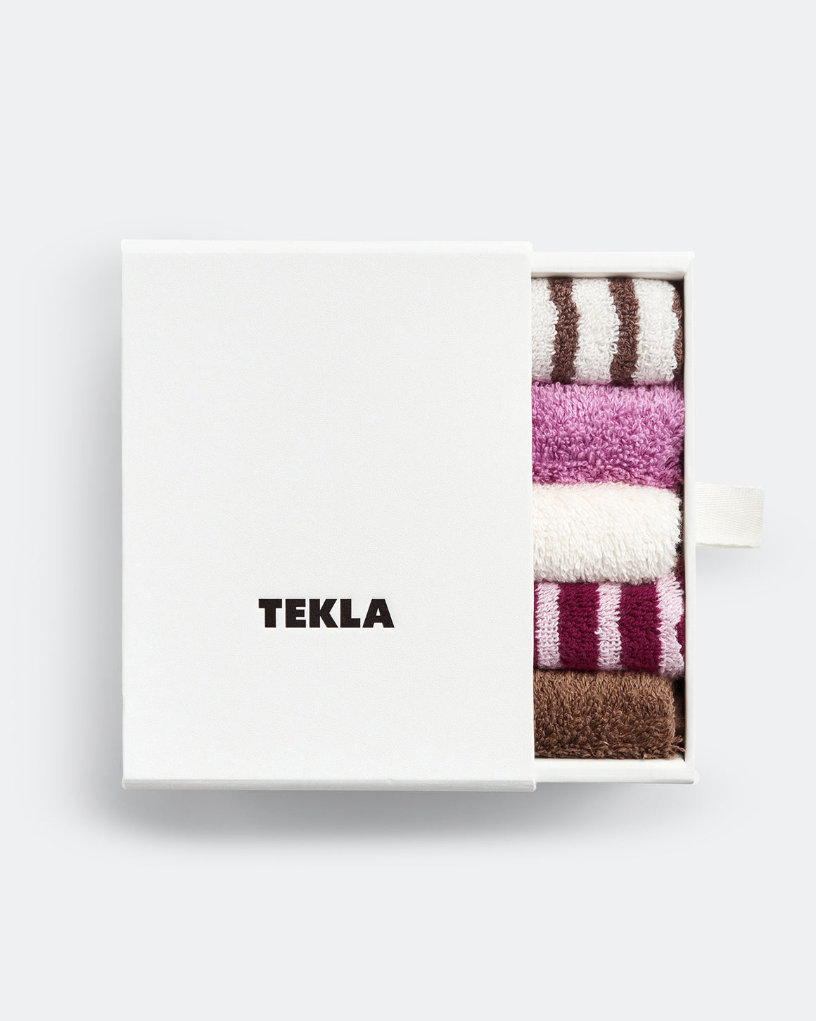 Tekla - Washcloth Set of 5 - Rose and Kodiak (Multicolour) - UP THERE