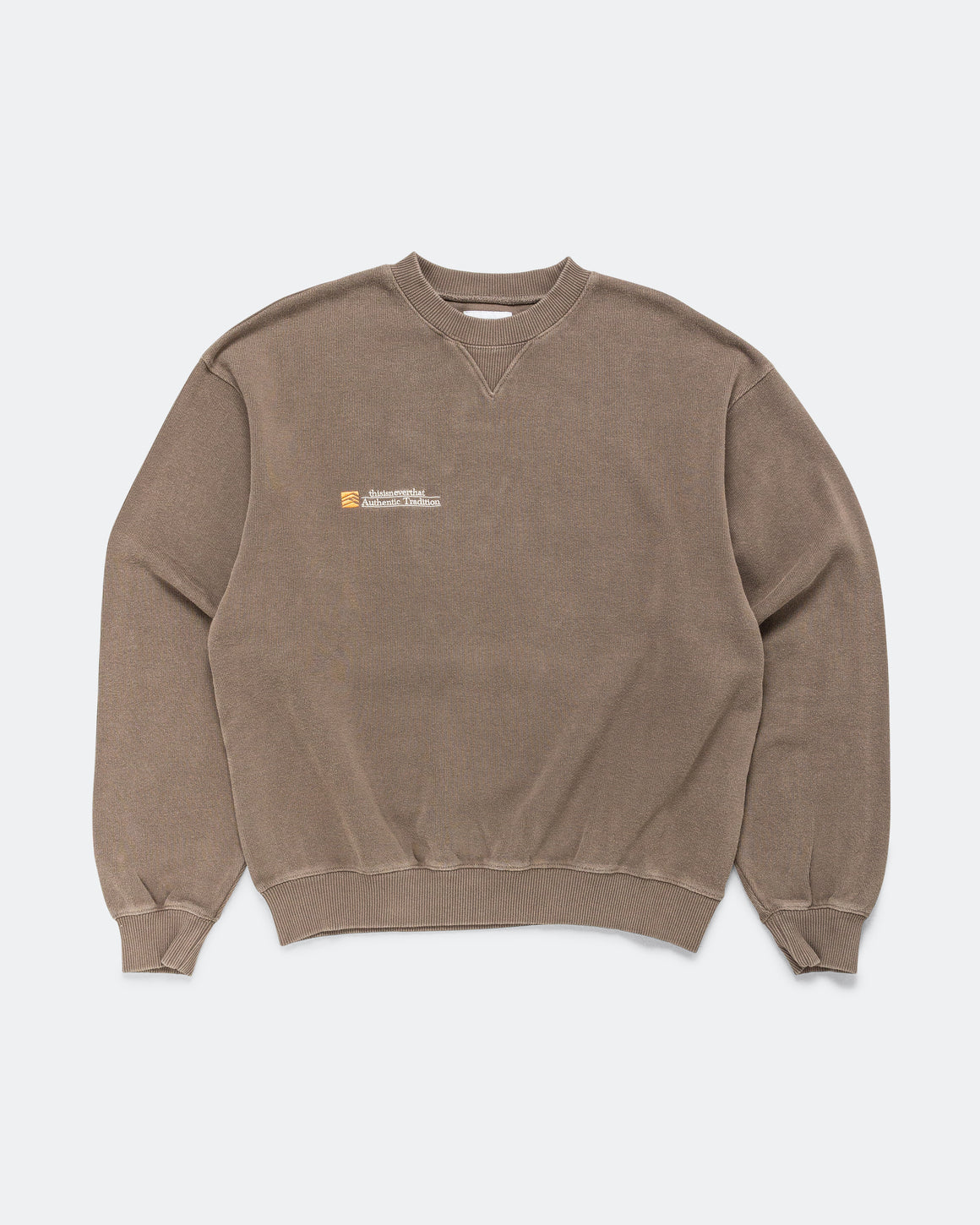 thisisneverthat - Authentic Tradition Crewneck - Dark Mocha - UP THERE