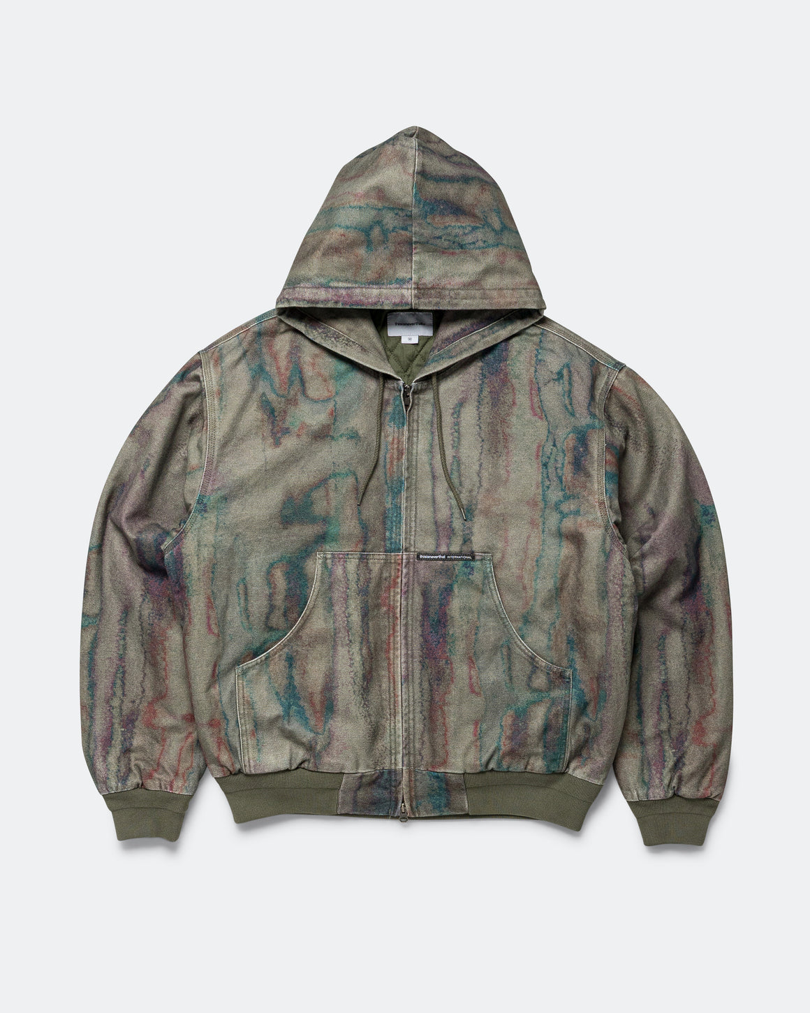 thisisneverthat - Blurred Hooded Jacket - Olive - UP THERE
