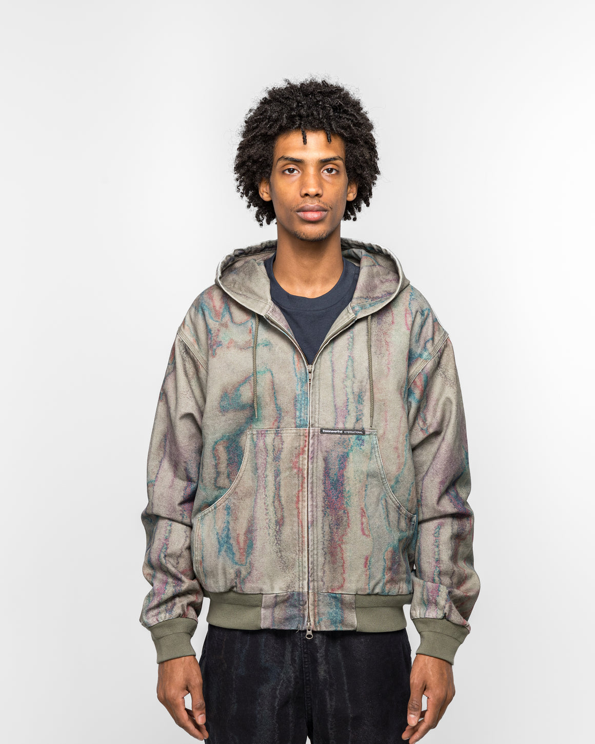 thisisneverthat - Blurred Hooded Jacket - Olive - UP THERE