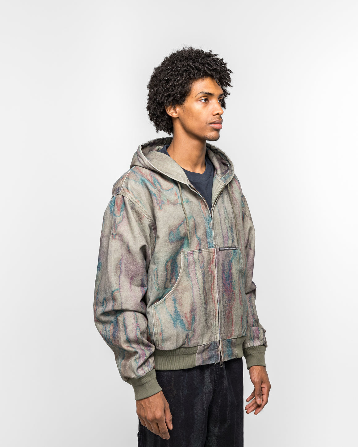 thisisneverthat - Blurred Hooded Jacket - Olive - UP THERE