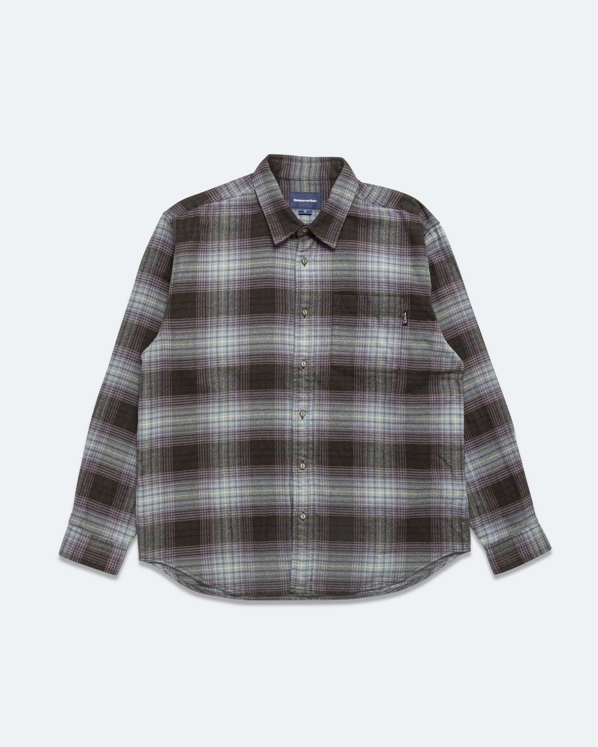 thisisneverthat - Flannel Check Shirt - Off Black | UP THERE thisisneverthat - Flannel Check Shirt - Off Black | UP THERE