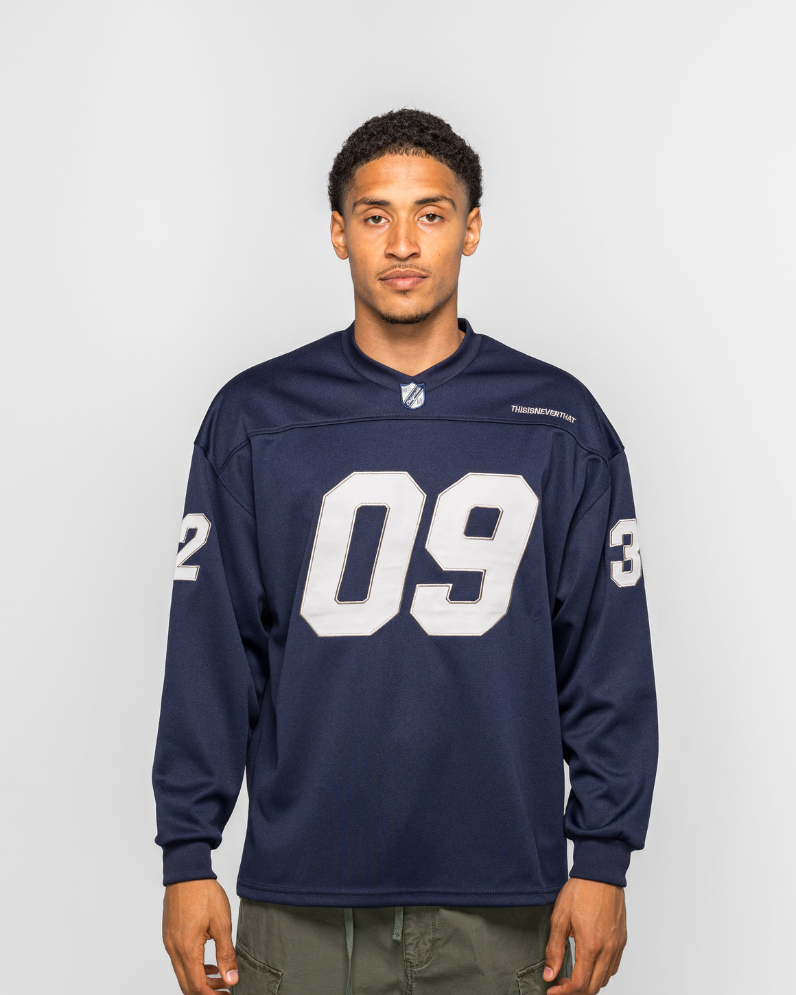 thisisneverthat - Football Jersey - Navy - UP THERE