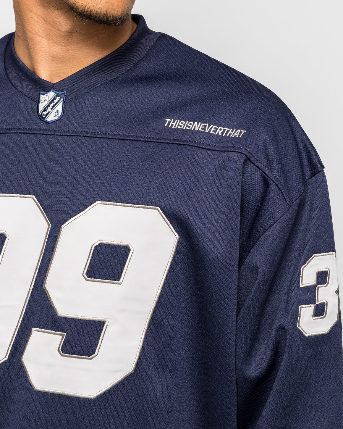 thisisneverthat - Football Jersey - Navy - UP THERE