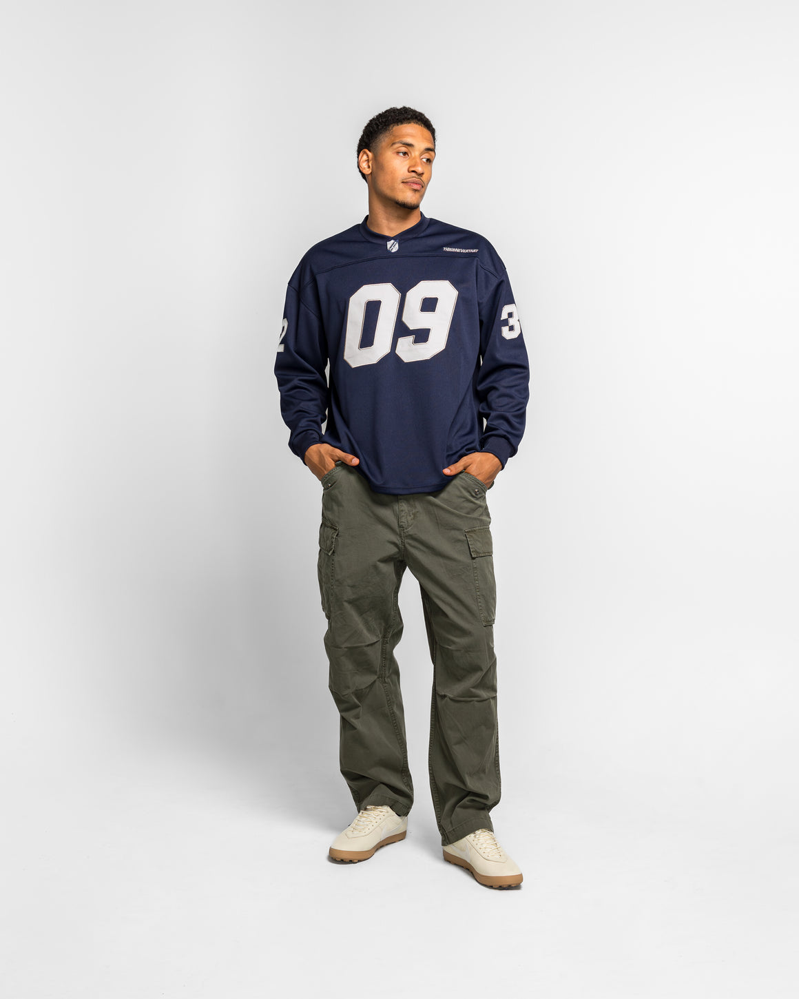 thisisneverthat - Football Jersey - Navy - UP THERE