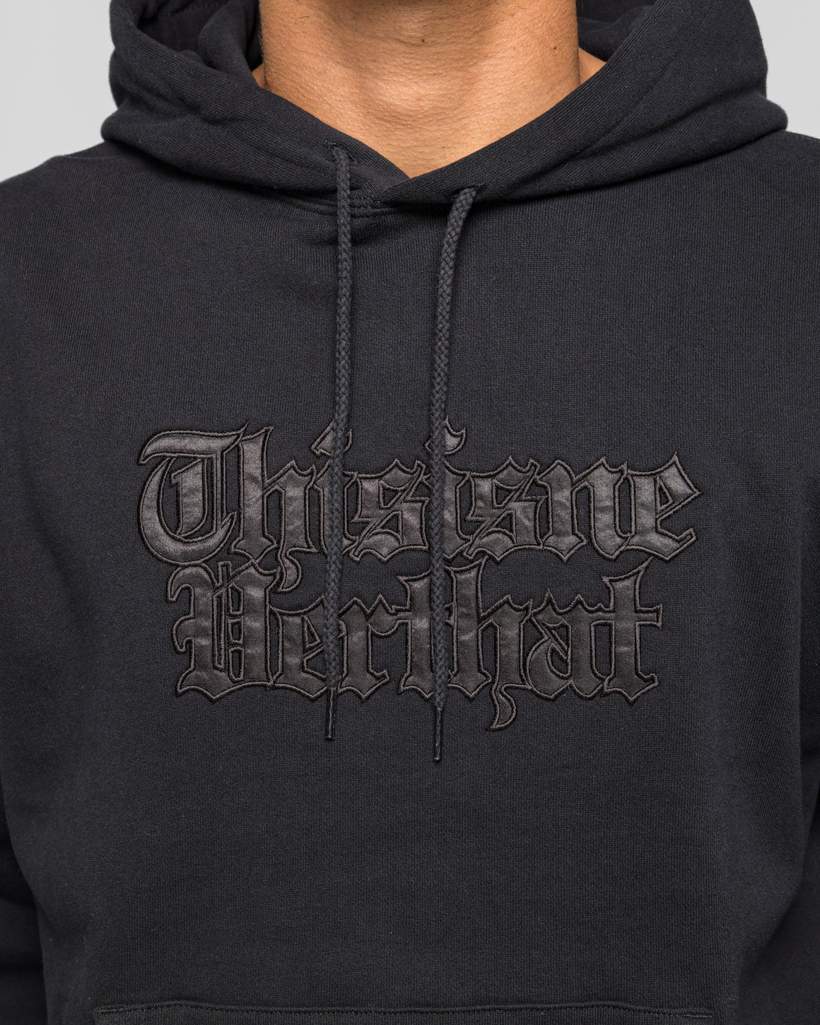 thisisneverthat - Old English Logo Hoodie - Black - UP THERE