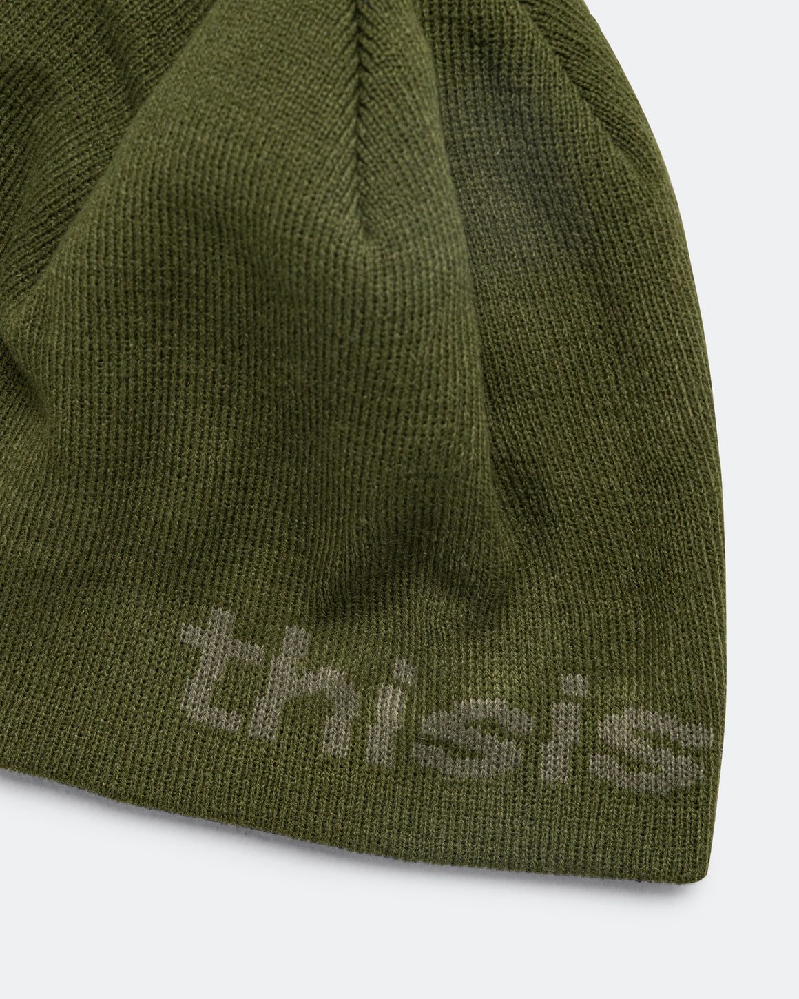 thisisneverthat - SP-Logo No Cuff Beanie - Olive - UP THERE