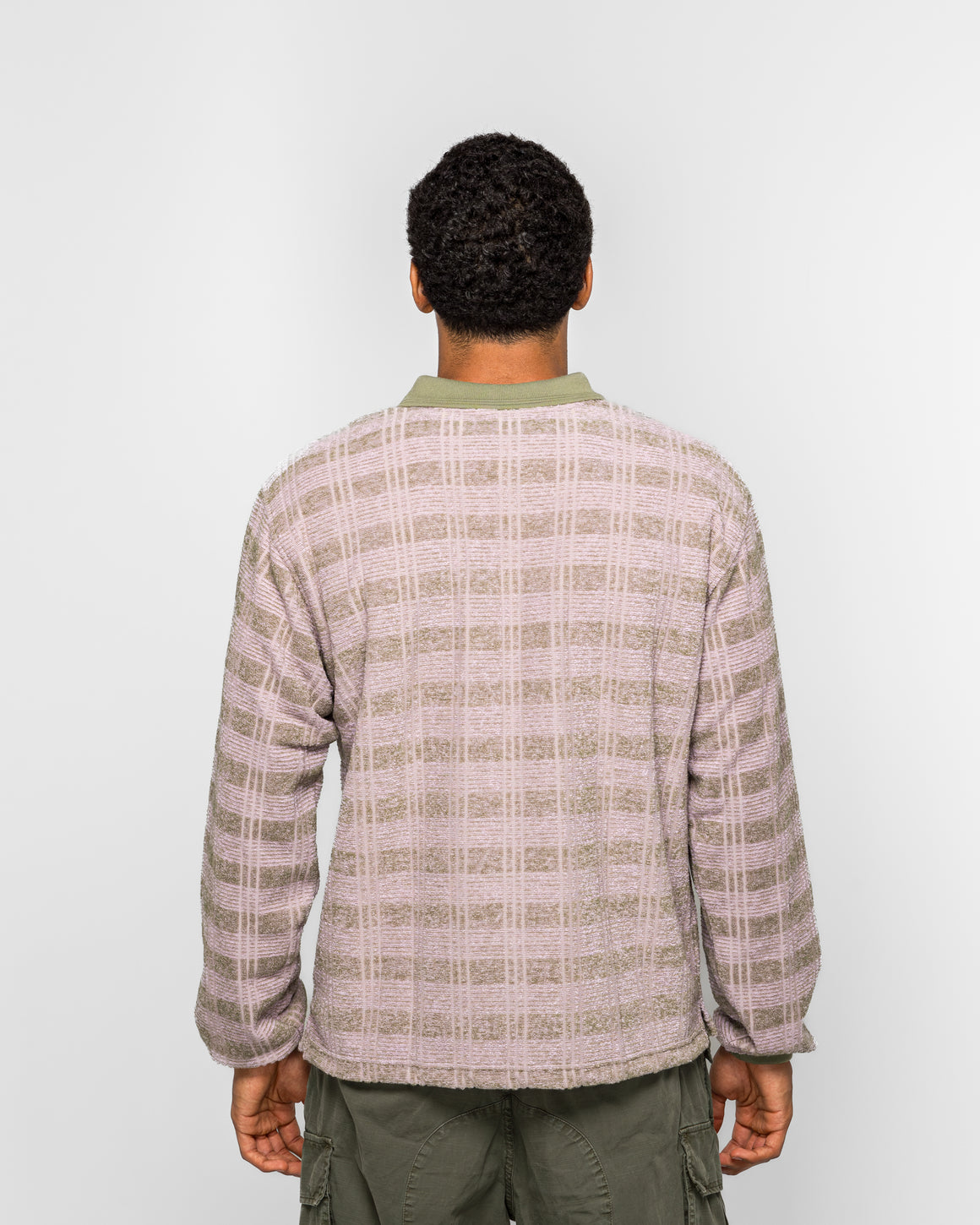 thisisneverthat - Striped Rugby LS Top - Light Olive - UP THERE