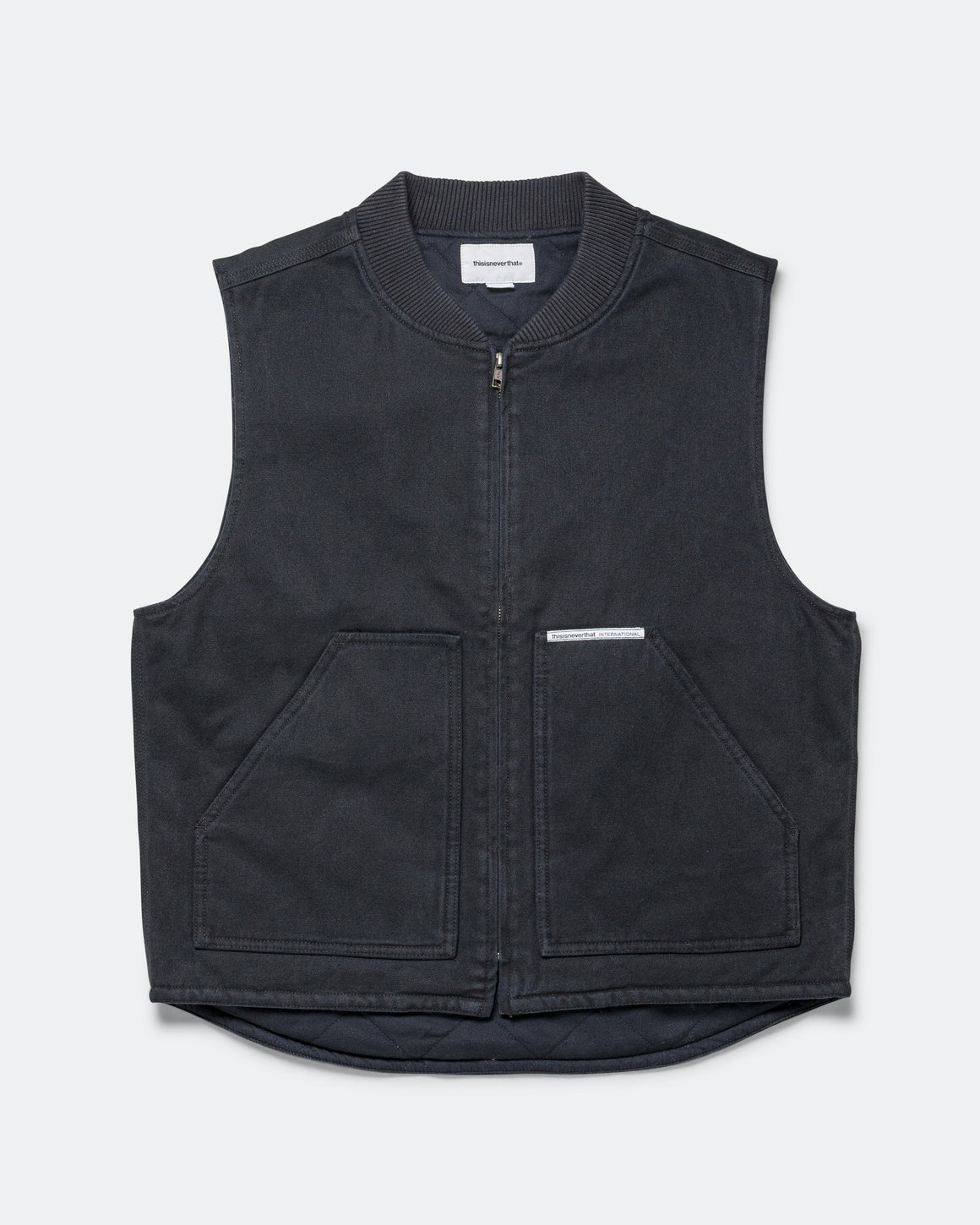 thisisneverthat - Washed Duck Vest - Navy - UP THERE